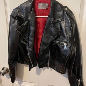 ASOS Women’s Black Patent Leather Jacket